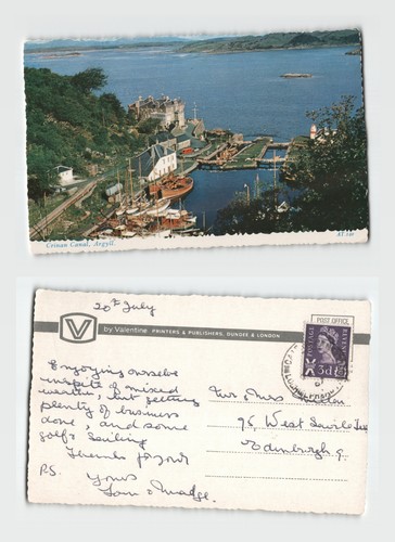 Postcard crinan canal argyll - canal,