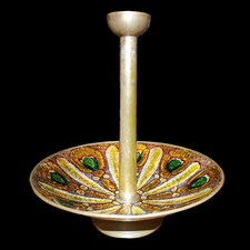 Vintage Enamel Metal Candle