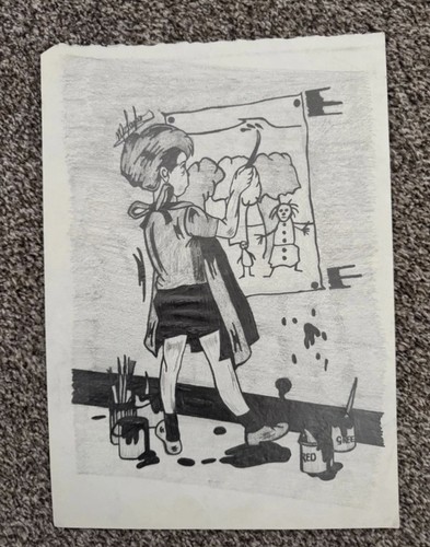 Pencil art hand drawn - a4,