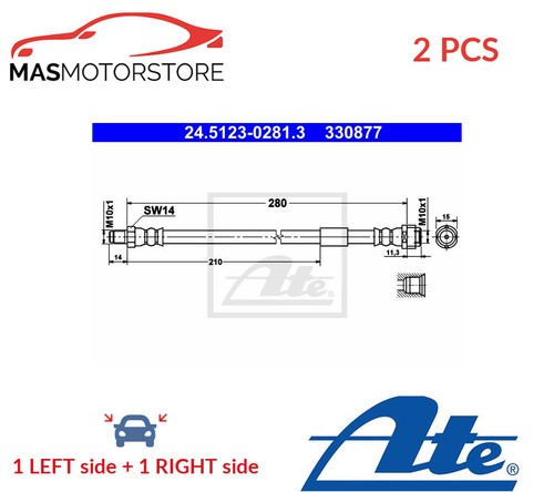 Brake hose line pipe rear - hose,