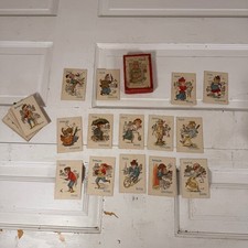 Vintage 1920s Game of Old Maid Antique Complete Card Set Illustrated Occupations