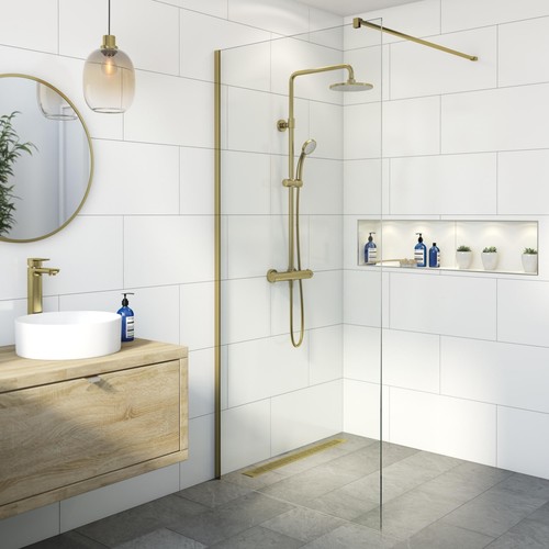 Wet room shower screen 1000mm - wet,