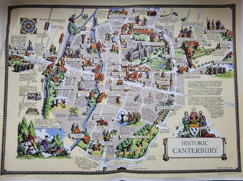 Vintage antique print - print, map