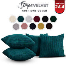 Stripe Velvet Throw Decorative