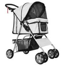 Foldable Pet Stroller for Small Dogs & Cats – Safe Travel & Comfort