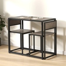 Small Table And 2 Chairs Breakfast Bar Kitchen Dining Room Modern Furniture Set