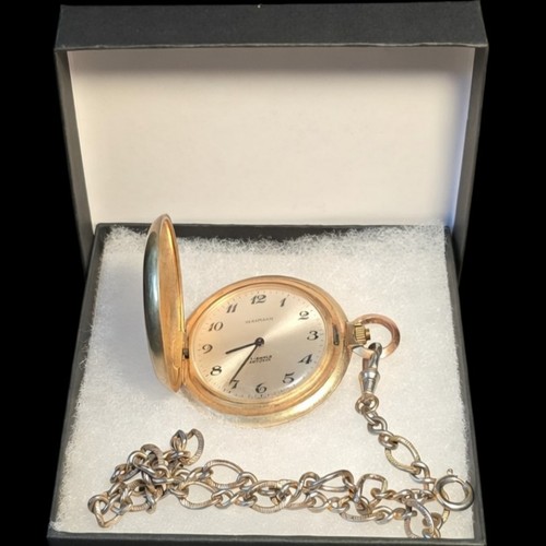 Vtg wakmann pocket - watch, gold