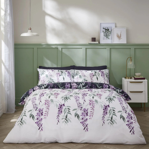Botanical wisteria duvet cover - wisteria,