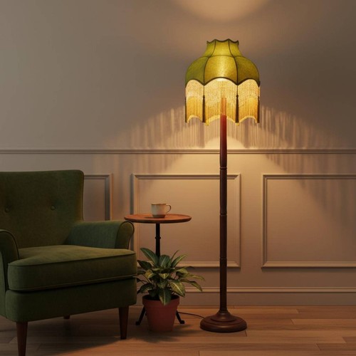 Floor lamp shade golden - floor,