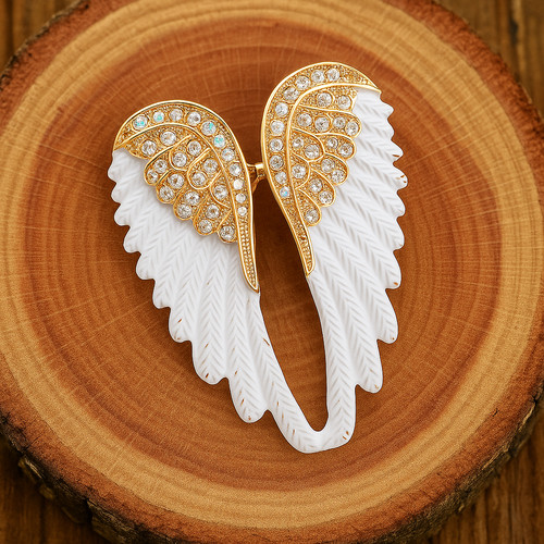 Crystal white angel wings - white,