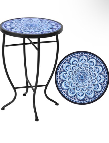 Mosaic side table round - mosaic,