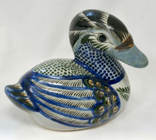 Mexican pottery duck figurine - pottery,