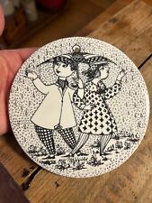 Vintage Nymolle Denmark Bjorn Wiinblad - 1970's Wall Plaque – April –