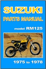 SUZUKI Parts Manual RM125 1975