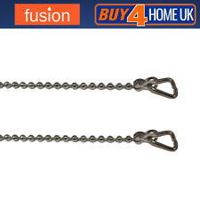 Triangle Plug Chain - Chrome Metal Ball Replacement Bathroom 12" Sink / 18" Bath