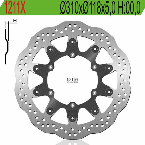 Front brake disc 1211x wave - disc,