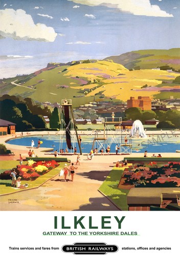 Ilkley lido vintage railway - lido,