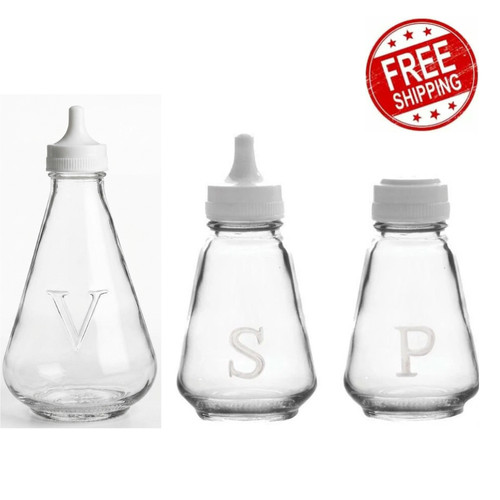 Salt pepper vinegar oil cruet - salt,
