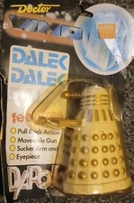 Doctor Dr Who Very Rare Dapol Whote Gold Dalek Figure with opened packaging