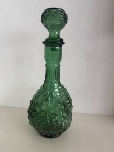 Empoli green glass decanter - green,