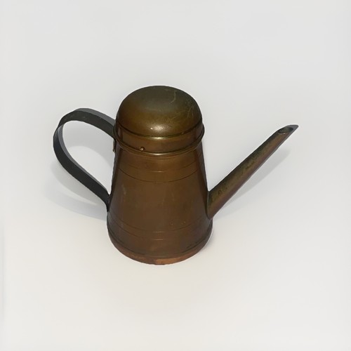 Vintage copper olive oil can - oil,