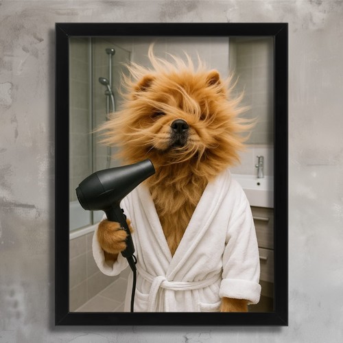 Funny chow - chow, dog