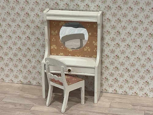 Lundby white dressing table - white,
