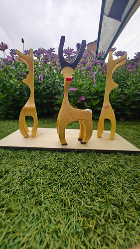 Handmade wooden reindeer - handmade,
