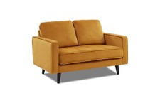 Mustard Velvet Sofa 2 Seater