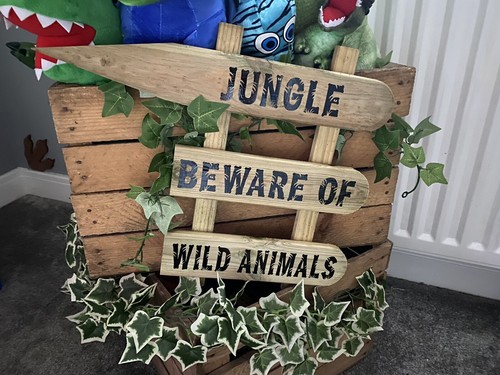 Home made wooden safari jungle - wooden,