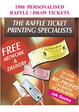 1500 Printed - Prize Draw Tickets - Raffle Tickets - Fundraising