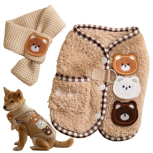 Cartoon bear puppy coat - bear,