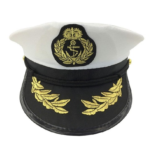 White adult yacht captain - adult, navy
