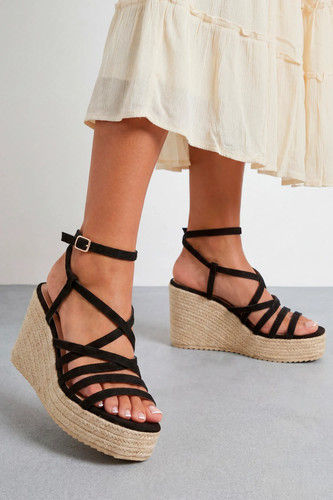 Faith natural black wedges - natural,