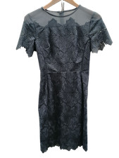 Reiss teal lace overlay short - teal,
