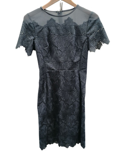Reiss teal lace overlay - lace, short