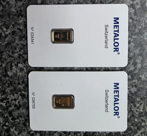 Gold bar metalor - 1g,