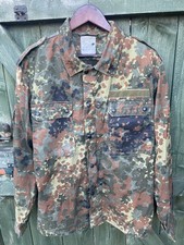 German Army Flecktarn Camo Shirt Lightweight Jacket Genuine Military Surplus XL