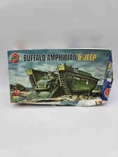 Vintage Airfix 80's 1/72 Buffalo amphibian & Jeep - New - Damaged Box