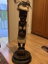African Lady Carved Statue
