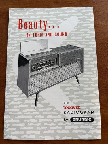 York radiogram grundig leaflet - radiogram,