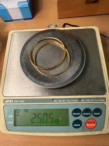 Grams 916 hallmarked - 25.05, of