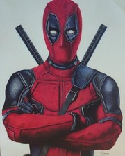 Hand Drawn Deadpool Marvel