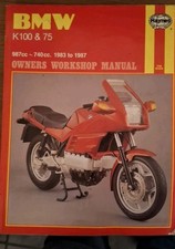 BMW K100 & 75 2 - Valve Models Haynes Manual 1983 to 1987 K75 C S T RT K100 RS v