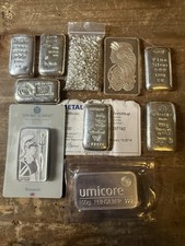 1 Kilo Fine Silver 999 Bullion comprising Of 10 x 100g Bars/100g Shot