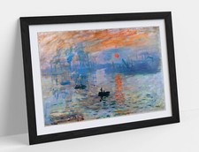 IMPRESSION SUNRISE, CLAUDE MONET- FRAMED WALL ARTWORK PICTURE POSTER PRINT