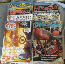 7 x Vintage mixed Motorcycle Magazines & Guides Joblot 70s - 2000s Barn Find