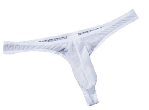 Men stretch white nylon - white,