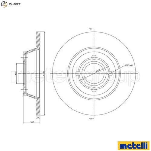 Brake disc 0329 for audi - 2x,