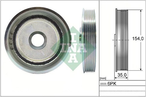 Belt pulley crankshaft - belt, pulley,